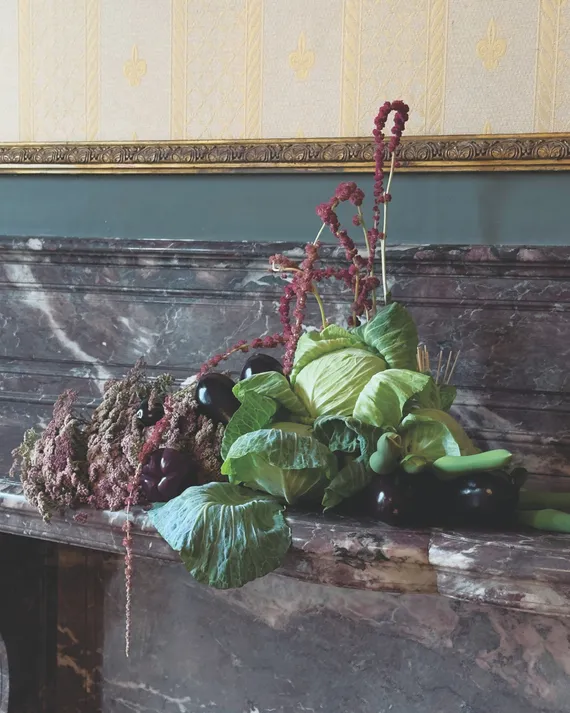 Naturaleza muerta con lechugas