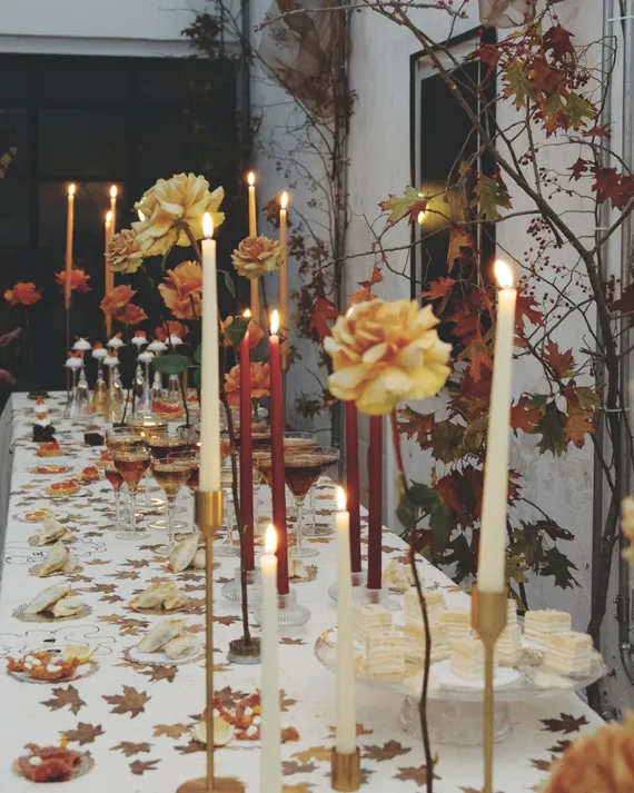 Detalle de iluminación con velas